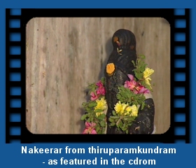 Nakeerar - the divine poet who wrote Thirumurugatruppadai as seen in Thiruparamkundram temple